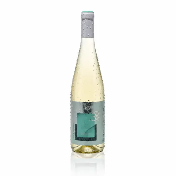 Botella de vino blanco semidulce Valdequemao