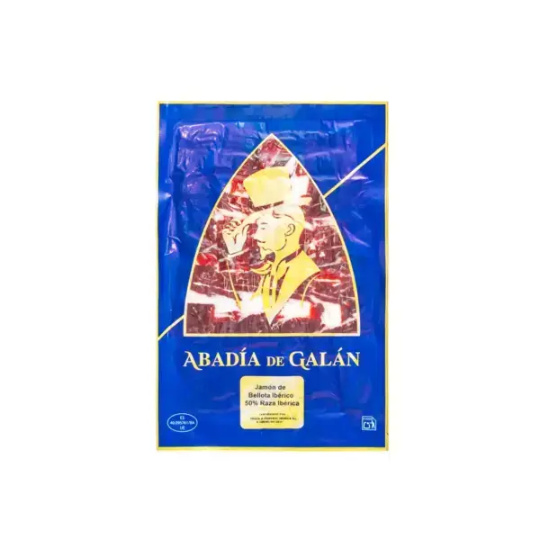 Jamón de Bellota Ibérico 50% Raza Ibérica Cortado a Cuchillo Abadía de Galán