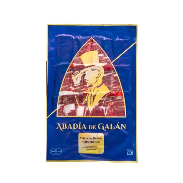 Paleta de bellota 100% ibérica loncheada y envasada al vacío Abadía de Galán