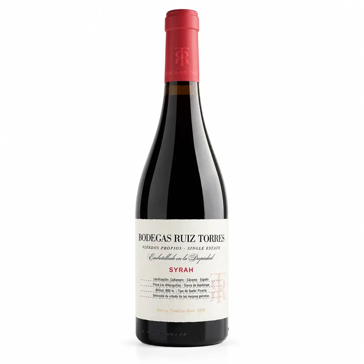 Botella Syrah Vino Tinto Crianza